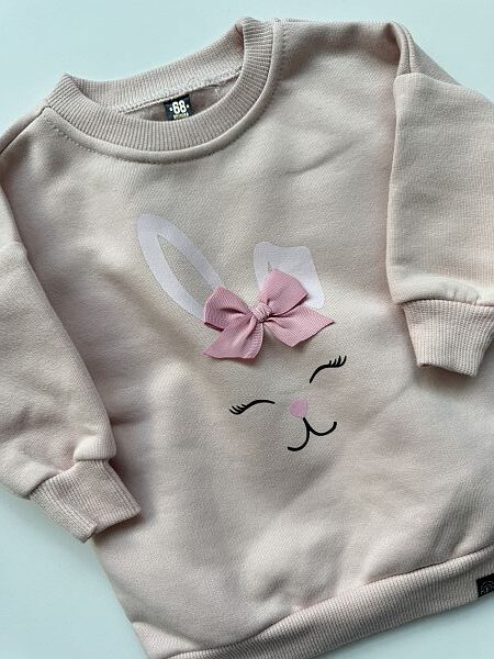 Bluza różowa buzia króliczka rozmiar 68