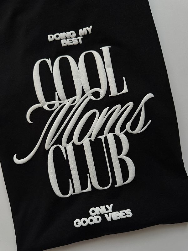 Koszulka damska czarna cool club rozmiar Oversize long