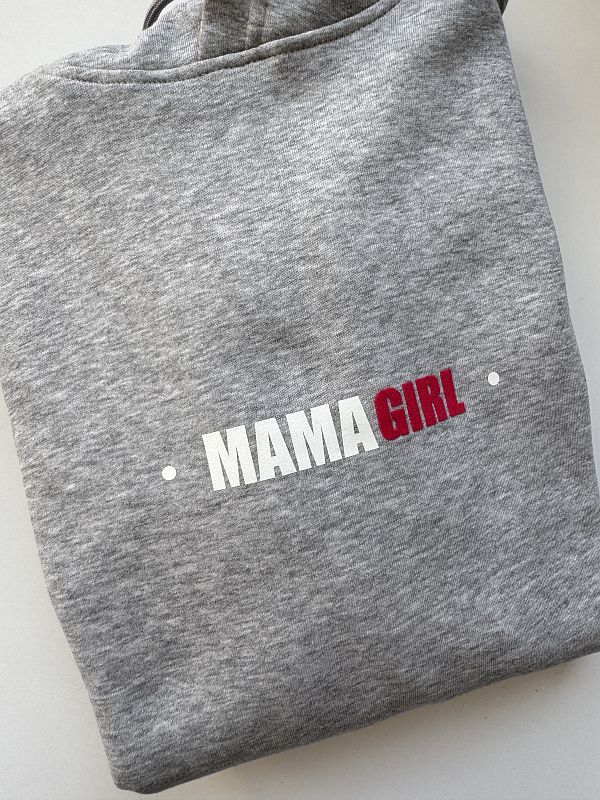 Bluza damska z kapturem szara mama girl rozmiar XS