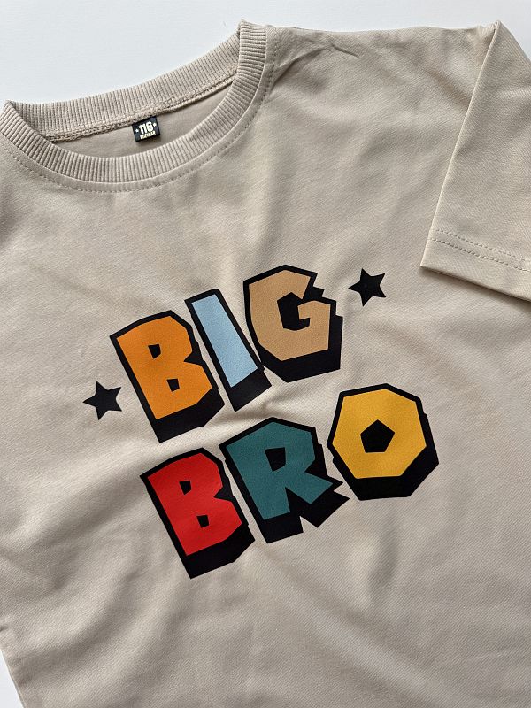 Koszulka beżowa z krótkim rękawem big bro rozmiar 116