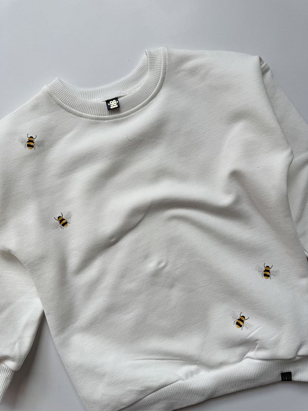 Bluza ecru pszczółki rozmiar 98