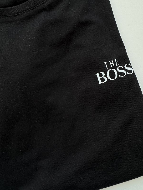 Koszulka czarna męska the boss rozmiar XL