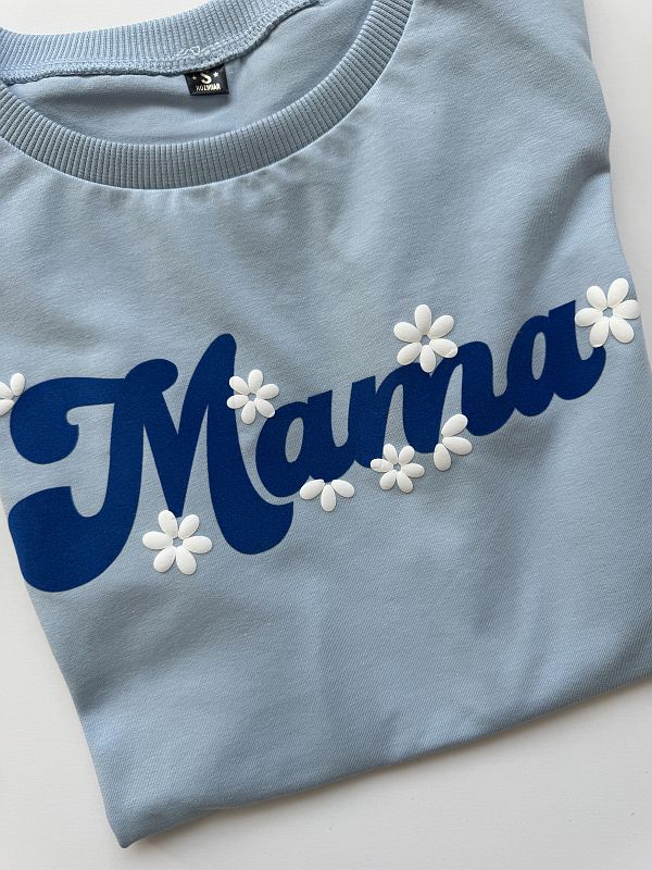 Koszulka damska błękitna mama rozmiar S