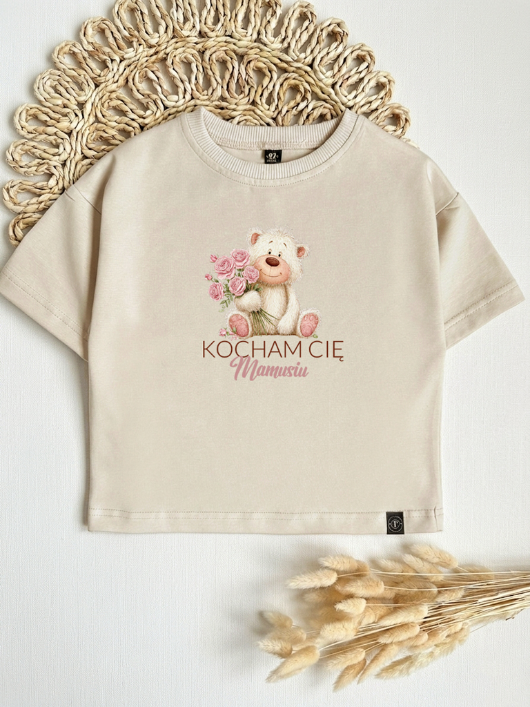 Koszulka dziecięca miś kocham cię mamusiu