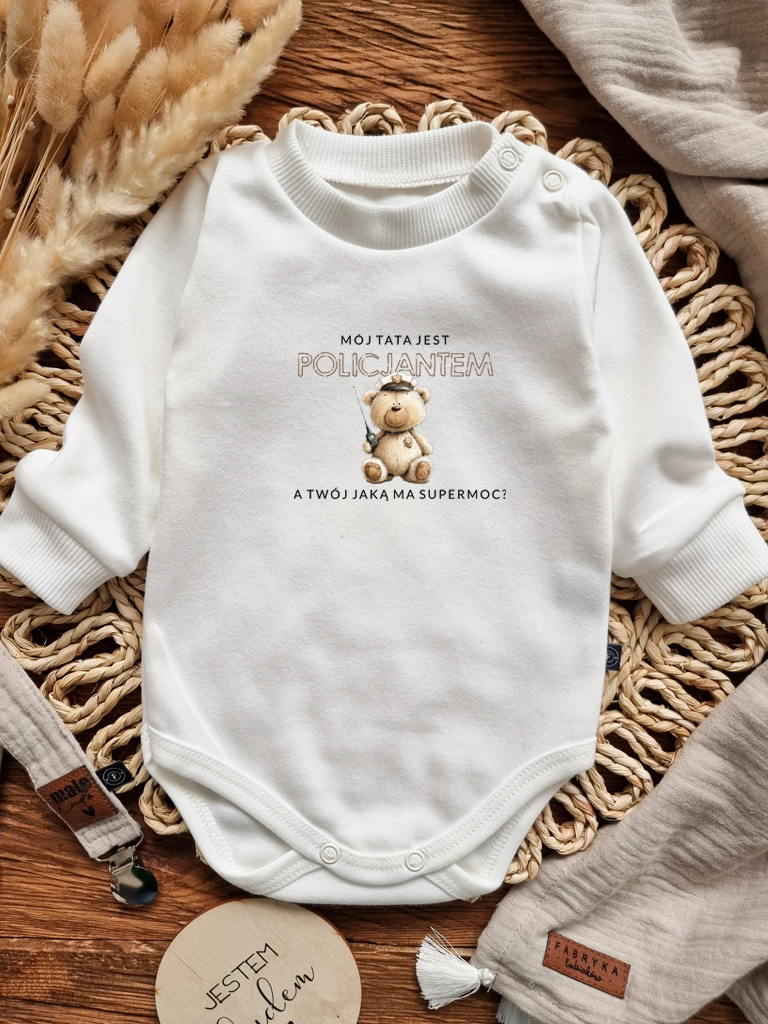 Body niemowlęce misio supermoc rodzica