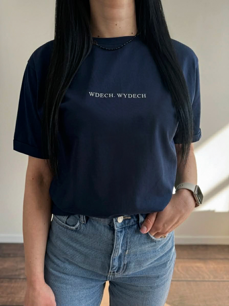 Granatowa koszulka damska wdech. wydech. rozmiar S/M