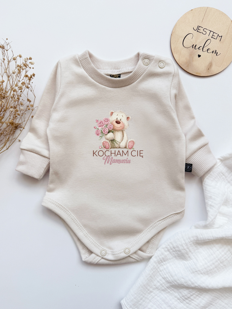 Body niemowlęce miś kocham cię mamusiu