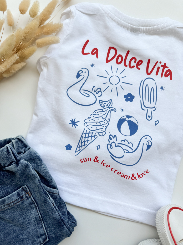 Koszulka dziecięca z nadrukiem la dolce vita