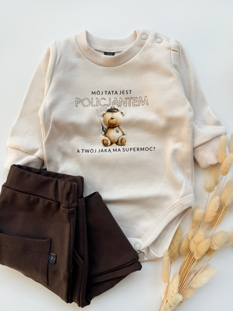 Body niemowlęce misio supermoc rodzica