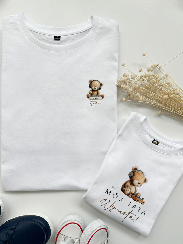 Komplet dla taty i dziecka DJ miś