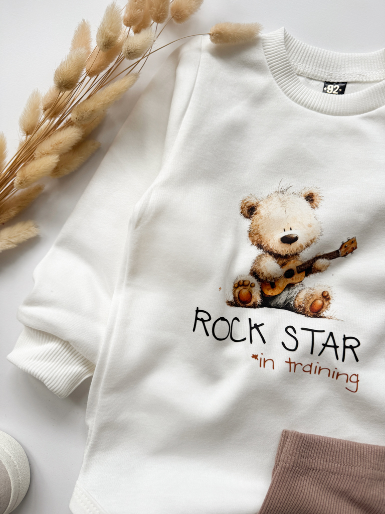 Body niemowlęce misio rock star