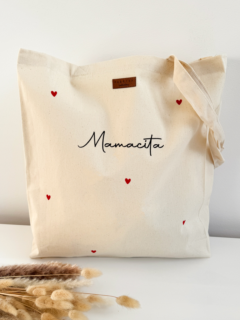 Torba z nadrukiem serduszek Mamacita