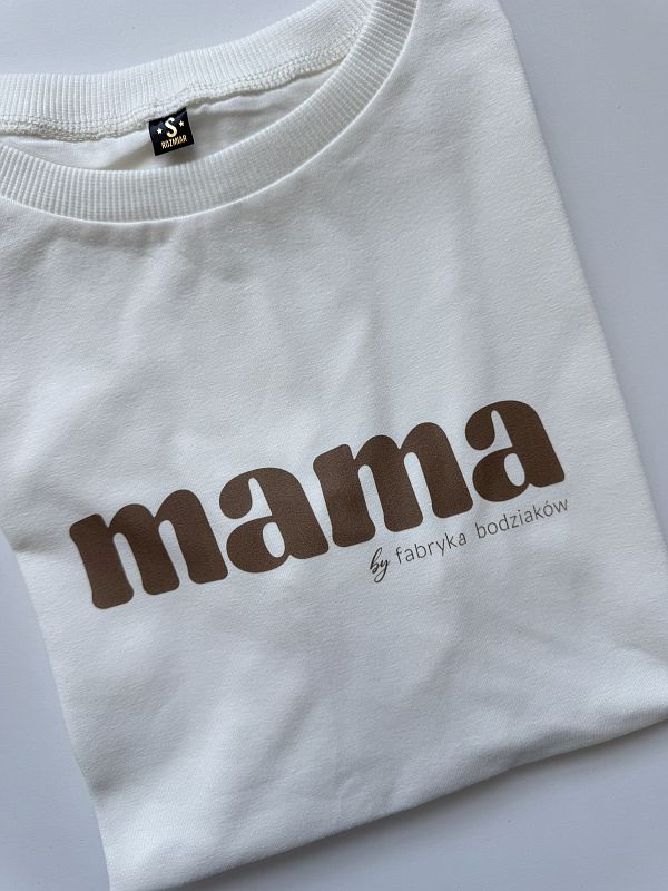 Koszulka damska ecru mama by Fabryka bodziaków rozmiar S