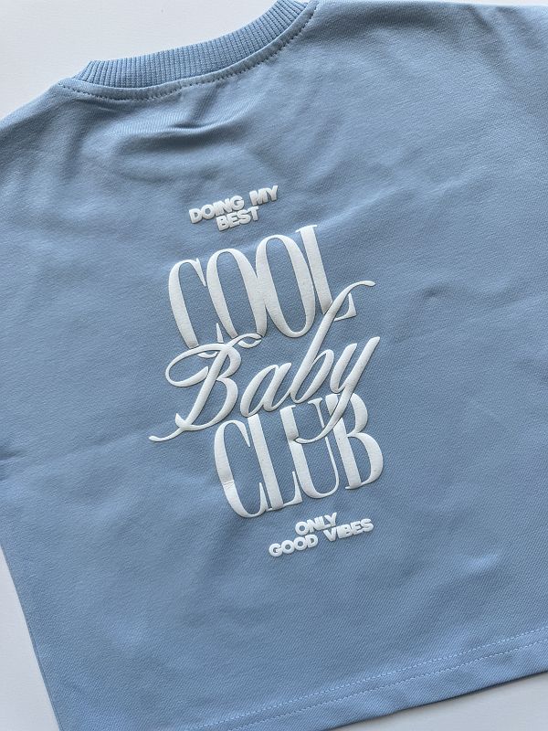 Koszulka błękitna z krótkim rękawem cool baby club rozmiar 80