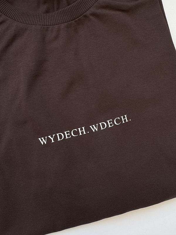 Koszulka damska czekoladowa wdech wydech rozmiar oversize