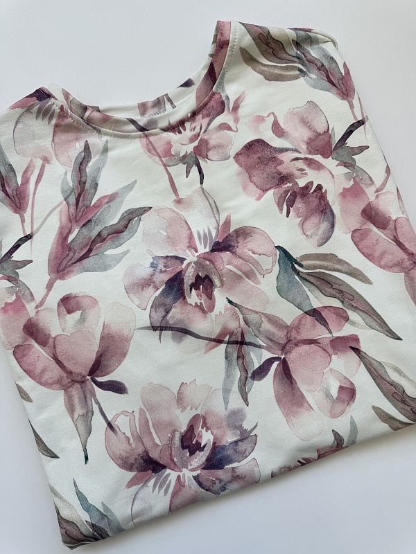 Bluza damska kwiatowa akwarela rozmiar oversize