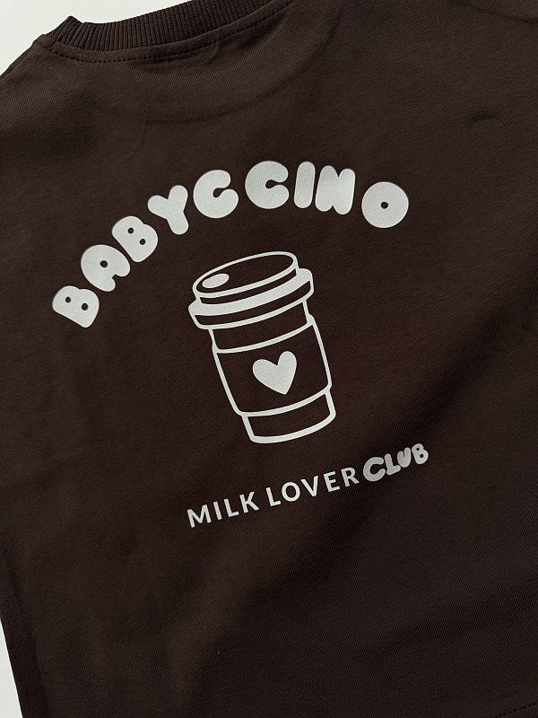 Koszulka czekoladowa z krótkim rękawem babyccino rozmiar 92
