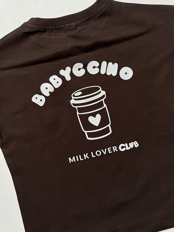 Koszulka czekoladowa z krótkim rękawem babyccino rozmiar 92