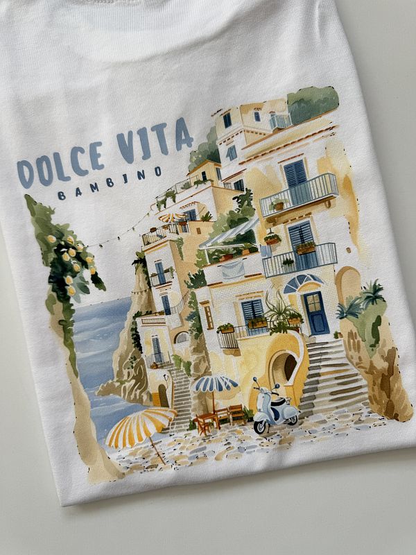 Koszulka biała z krótkim rękawem dolce vita bambino rozmiar 152