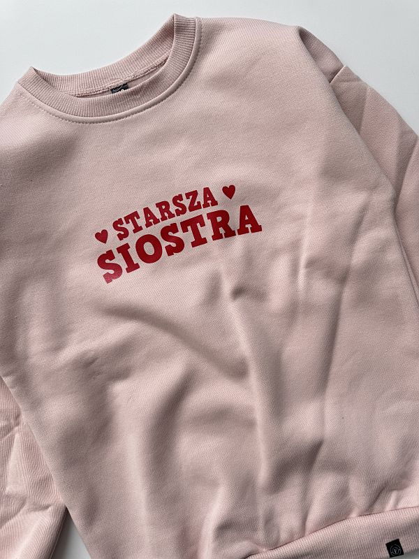 Bluza różowa starsza siostra rozmiar 122