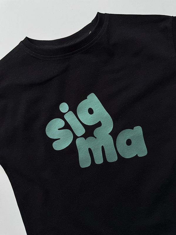 Koszulka czarna z krótkim rękawem sigma rozmiar 104