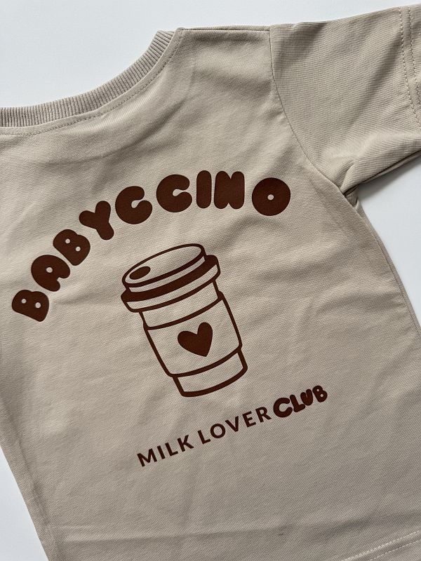Koszulka beżowa z krótkim rękawem babyccino rozmiar 104