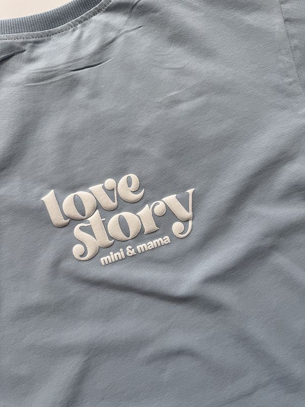 Koszulka błękitna z krótkim rękawem love story rozmiar 104