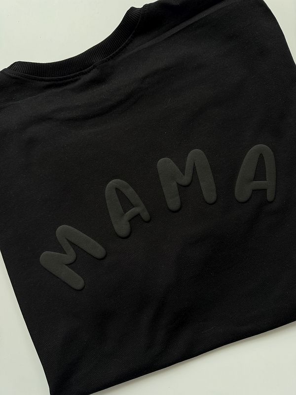 Koszulka damska czarna mama rozmiar oversize