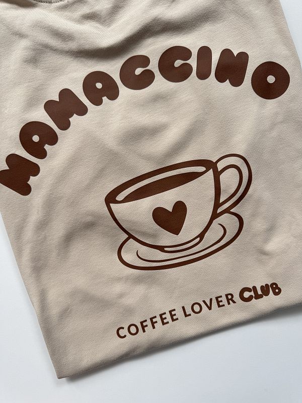 Koszulka damska beżowa mamaccino rozmiar L