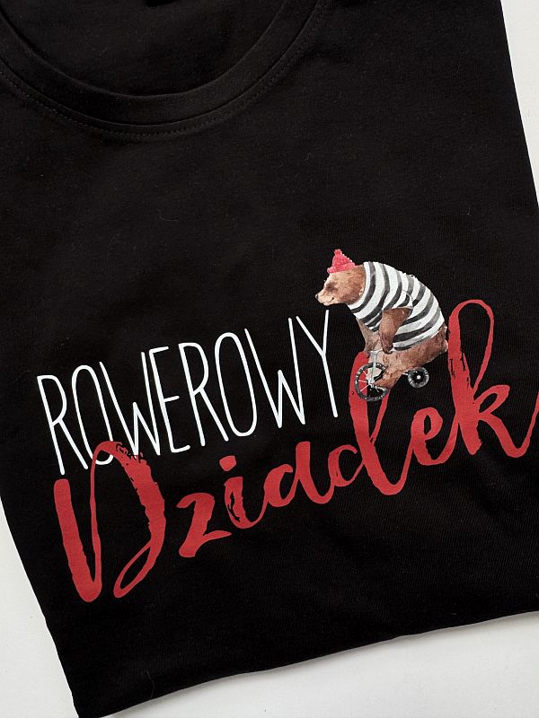 Koszulka czarna męska rewerowy dziadek rozmiar L