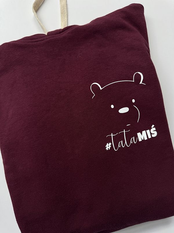 Bluza męska bordowa tata miś rozmiar M