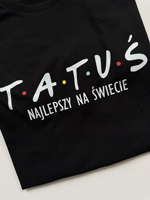 Koszulka czarna męska tatuś friends rozmiar S