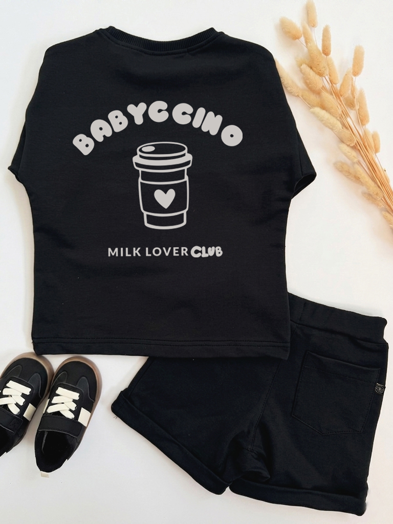 Komplet dresowy babyccino (koszulka + szorty)