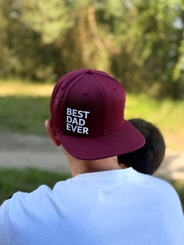 Męska czapka z daszkiem z nadrukiem best dad ever