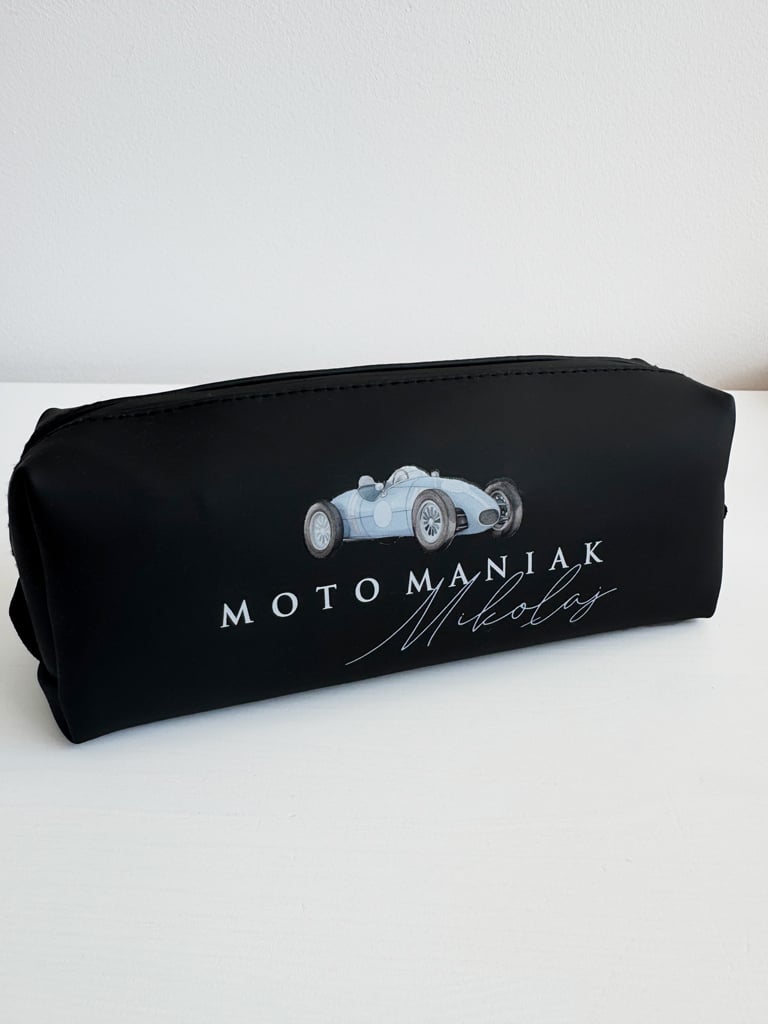 Piórnik z nadrukiem motomaniak