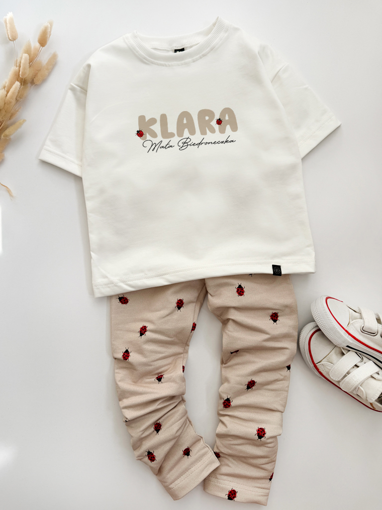 Komplet dla dziecka mała biedroneczka (koszulka + legginsy)