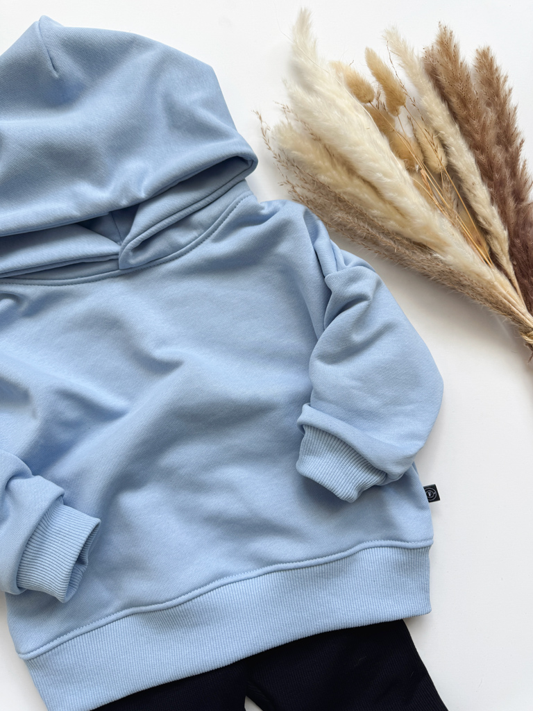 Bluza dziecięca z kapturem błękitna