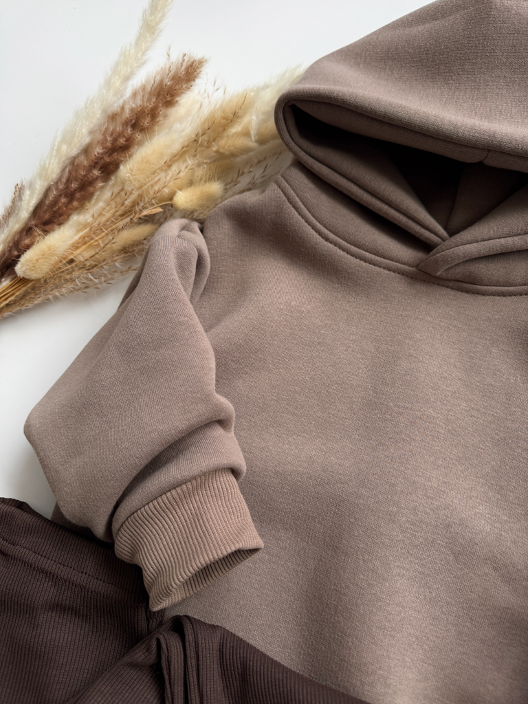 Bluza dziecięca z kapturem latte