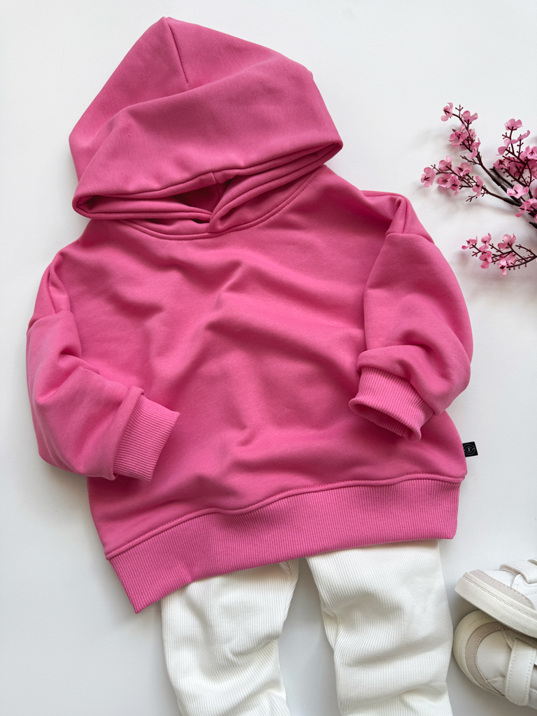 Bluza dziecięca z kapturem różowa - obrazek 4