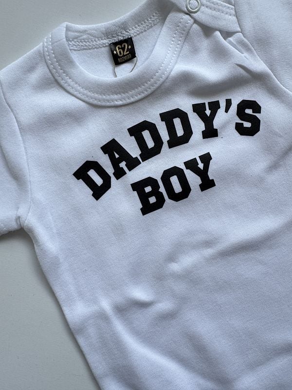Body białe z krótkim  rękawem daddy's boy rozmiar 62