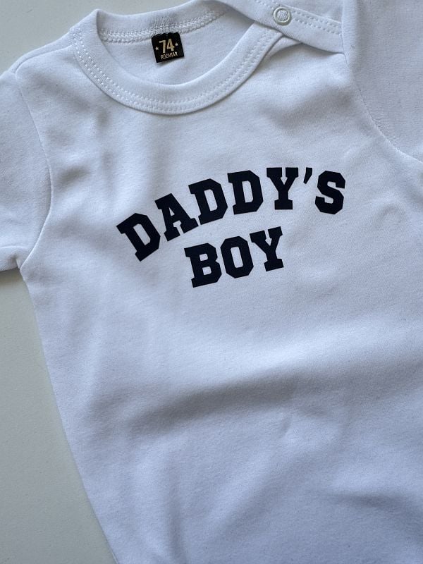 Body białe z długim rękawem daddy's boy rozmiar 74