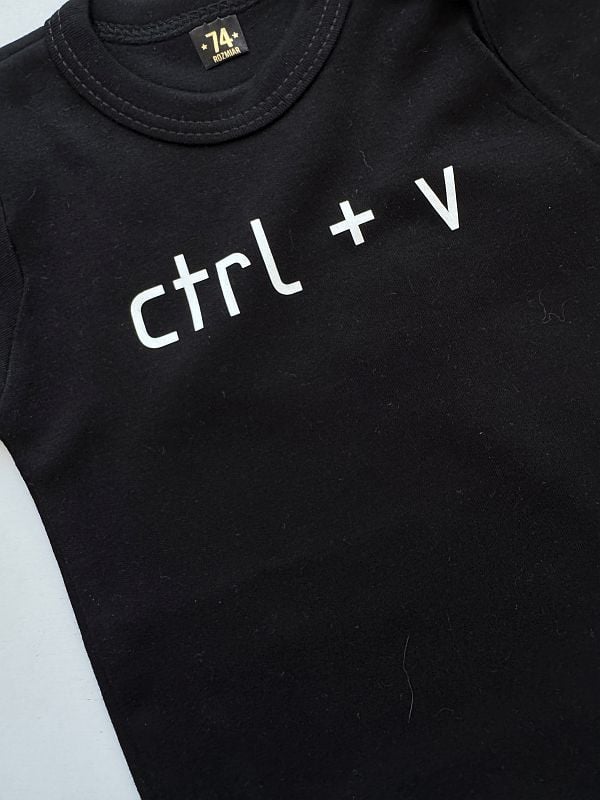 Body czarne z krótkim rękawem ctrl v rozmiar 74