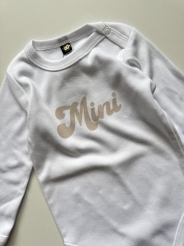 Body białe z długim rękawem mini rozmiar 80