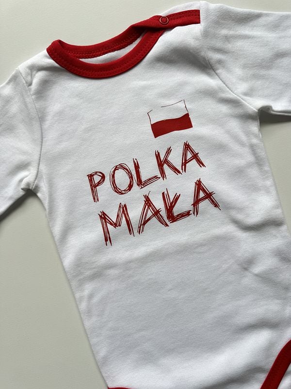 Body białe z krótkim rękawem mała Polka rozmiar 80