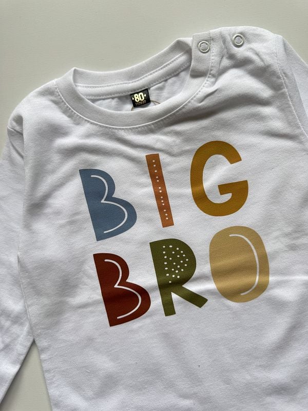 Koszulka biała z długim rękawem big bro rozmiar 80