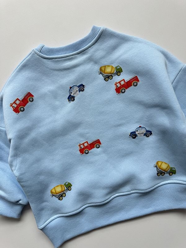 Bluza błękitna autka rozmiar 80
