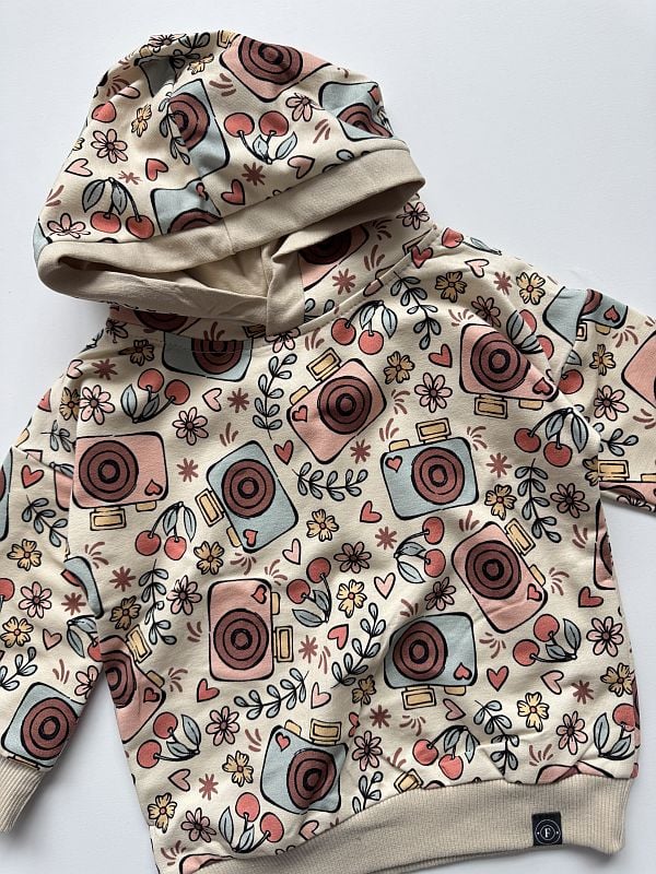 Bluza z kapturem print aparaty rozmiar 80