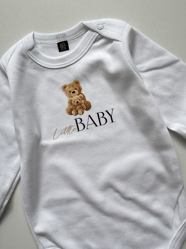 Body białe z długim rękawem little baby rozmiar 80