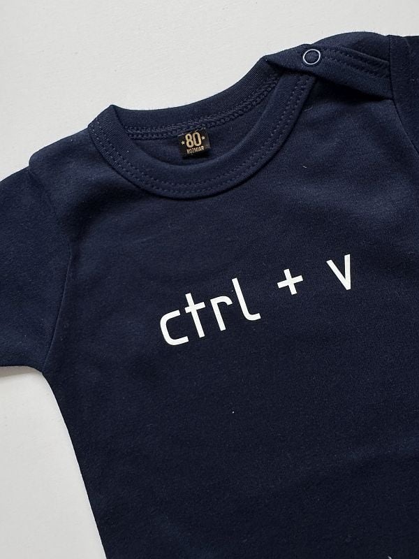 Body granatowe z krótkim rękawem ctrl v rozmiar 80