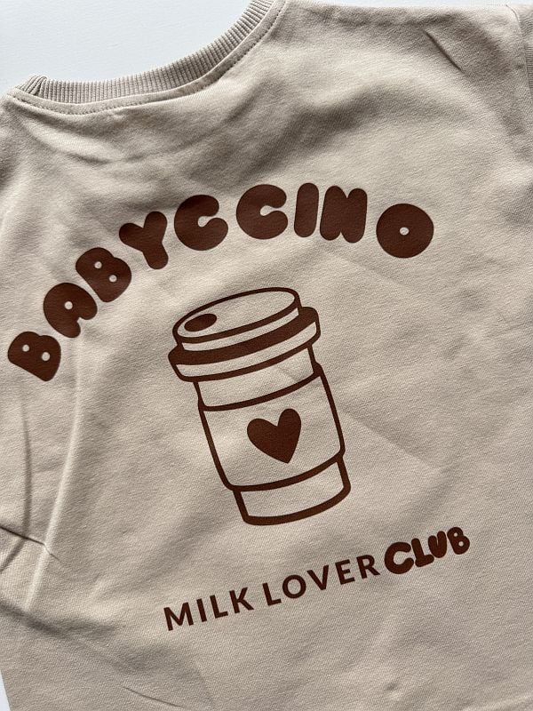 Koszulka beżowa krótki rękaw babycino rozmiar 86